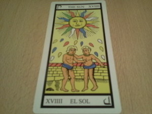 la carta del sol en un hechizo de amor